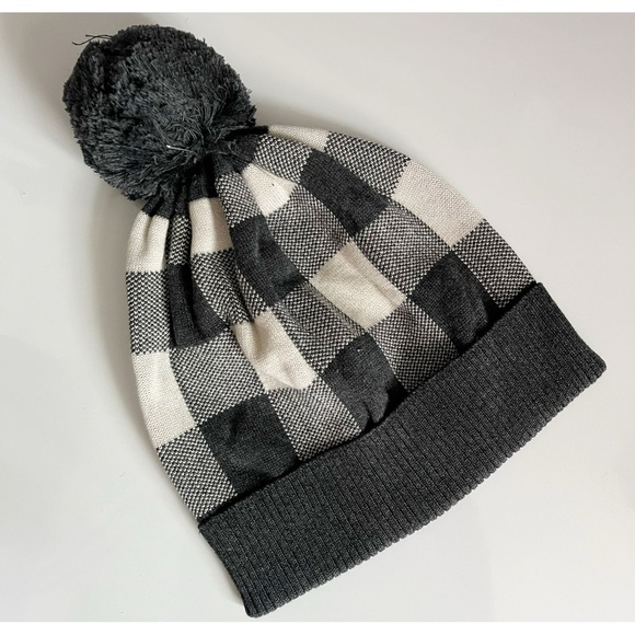 Pact • Plaid Grey and White Beanie - Picture 1 of 4